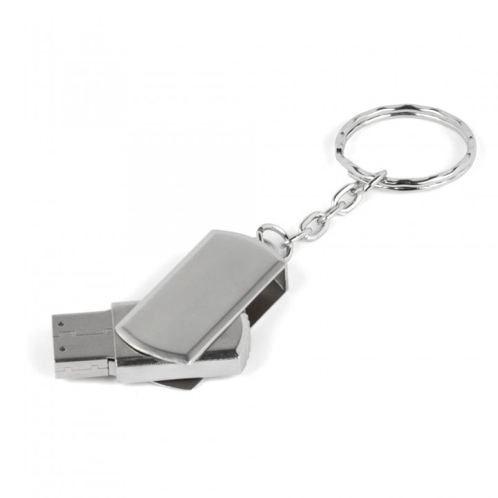 Anahtarlıklı Metal Gövdeli 32 GB Lazer Baskılı Promosyon USB Bellek